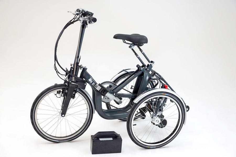 DiBlasi R34 Electric folding tricycle for seniors and adults in Ireland